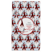 Schattig Rood Zwart Grijs Gnome Xmas Christmas Klein Cadeauzakje (Voorkant)