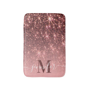 Schattig Roos gouden glitter Badmat