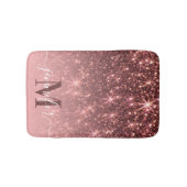 Schattig Roos gouden glitter Badmat (Voorkant)