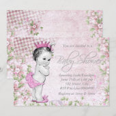 Schattig  roze Baby shower Kaart (Voorkant / Achterkant)