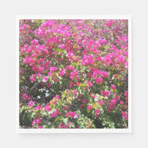 Schattig roze bougainvillea Struik print papieren 