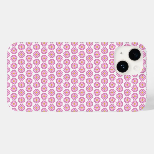 Schattig roze Daisy Bloem Case-Mate iPhone Case (Achterkant (horizontaal))