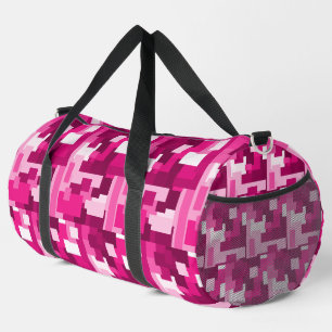 Schattig Roze Digitaal Camo Patroon Meisjesachtig Plunjezak