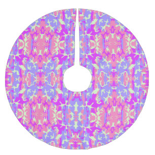 Schattig roze digitaal camouflagepatroon kerstboom rok