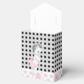 Schattig Roze en Zwart Baby shower Favor Boxes Bedankdoosjes (Geopend)