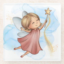 Schattig Roze Fairy Holding Star Wand