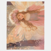 Schattig roze fee fantasy schilderij fleece deken (Voorkant)