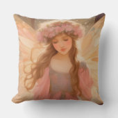 Schattig roze fee fantasy schilderij kussen (Voorkant)