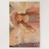 Schattig roze fee fantasy schilderij legpuzzel (Verticaal)