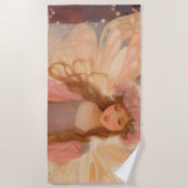Schattig roze fee fantasy schilderij strandlaken (Voorkant)