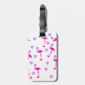 schattig roze flamingo ontwerp aangepast bagagelab bagagelabel (Achterkant verticaal)