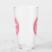 schattig roze flamingo woord glas (Links)