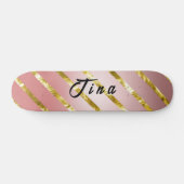 schattig roze glitterskateboard skateboard (Horizontaal)