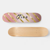 schattig roze glitterskateboard skateboard (Horizontaal)