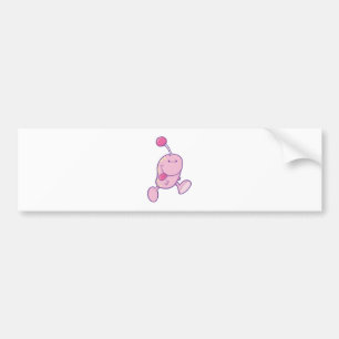 schattig roze goofbalmonster bumpersticker