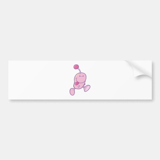schattig roze goofbalmonster bumpersticker (Voorkant)