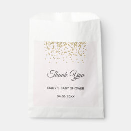 Schattig Roze Goud Glitter Dank Je Wel Baby Shower Bedankzakje