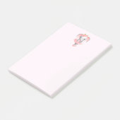 Schattig Roze & Grijs Olifant Ballerina Post-it® Notes (Schuin)