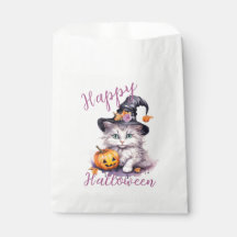 Schattig roze Halloween Verjaardagsfeestje Kitten 