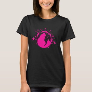 Schattig Roze Huisdier - Harige Kat met Sterren Ki T-shirt