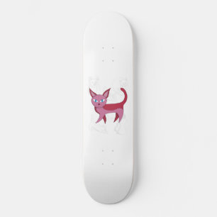 Schattig roze kat en keukendoppen, dekvet Hoesje Skateboard