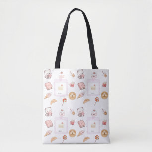 Schattig Roze Kawaii Zoete Traktaties Dessert Ontw Draagtas