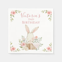 Schattig roze konijn 2 twee tweede verjaardag