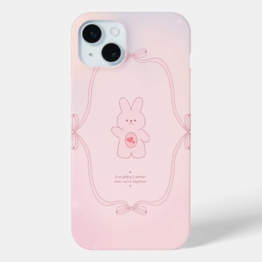 schattig roze konijntje telefoon geval Case-Mate iPhone case (Achterkant)