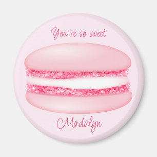 schattig roze macaron zo lieve meisjes naam magneet