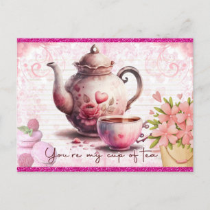 Schattig Roze Meisjesachtig Vintage Jij Bent Mijn Briefkaart
