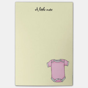 schattig roze nieuwe baby shower voor babykleding post-it® notes