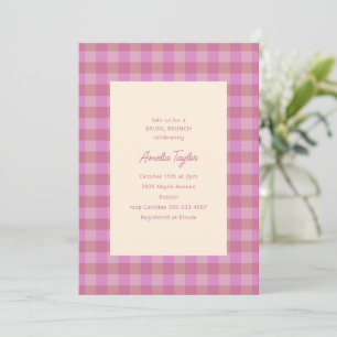 Schattig Roze Paarse Gestreepte Preppy Bruidsfeest Kaart