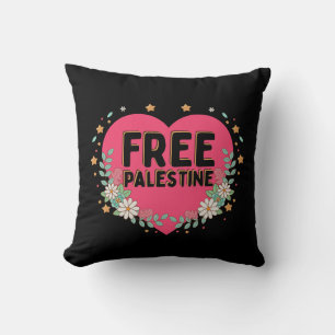 schattig roze Palestina hart grafisch ontwerp Kussen