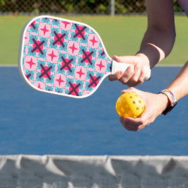 Schattig roze patroon augurk bal peddel gepersonal pickleball paddle