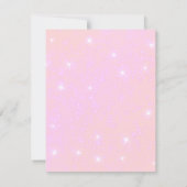 Schattig roze prinses verjaardag flat dank u kaart (Achterkant)