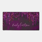 Schattig Roze Rood Eenhoorn Glitter Drips Bureaumat (Voorkant)