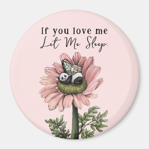 Schattig Roze Slapen Panda Beer Fairy Sierkussen Magneet