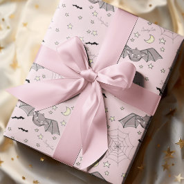 Schattig roze spooky Schattige vleermuizen hallowe Cadeaupapier