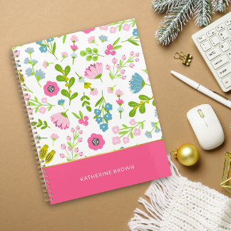 Schattig Roze Stijlvol Bloemig Meisjesachtig 2026 Planner