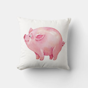 Schattig Roze Varken Cadeau Land Boer Boerderij Va Kussen