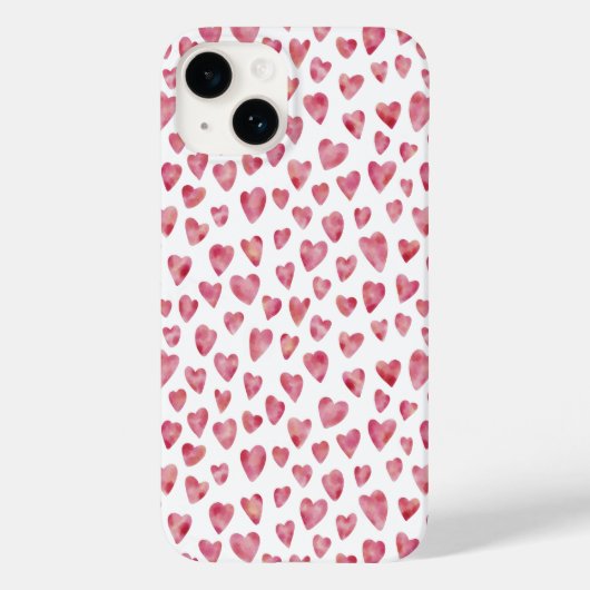 Schattig roze Waterverf liefde hart Case-Mate iPhone Case (Achterkant)