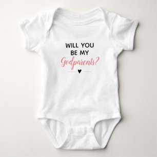 Schattig Roze Wil Je Mijn Peetouders Zijn Romper