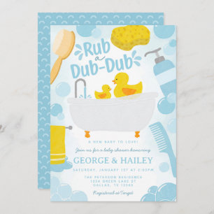 Schattig Rubber Duck Ducky Baby shower Kaart