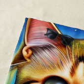 Schattig ruimtekat Abstract kunstwerk Strandlaken (In situ)