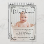 Schattig rustiek Baby shower Kaart (Voorkant / Achterkant)