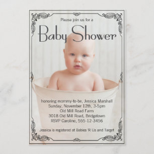 Schattig rustiek Baby shower Kaart