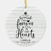 Schattig rustiek boerderijhuis kat of hond huisdie keramisch ornament (Voorkant)