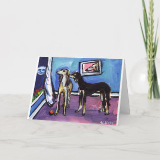 Schattig Saluki maanontwerp Kaart