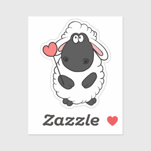 Schattig schaap  sticker (Vel)