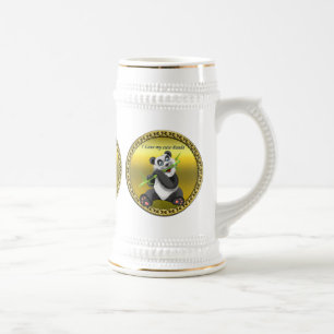 Schattig schattig panda-beer dat bamboe evergreen  bierpul